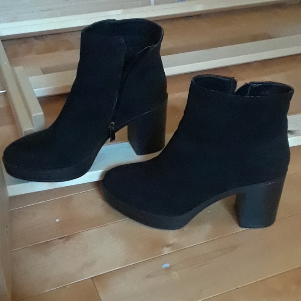 Vegan Suede High Heeled Booties